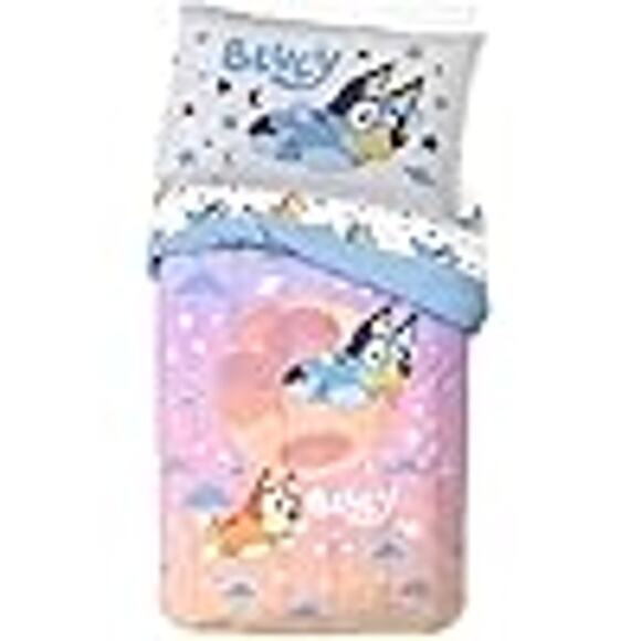 NEW Franco Bluey Sleepytime Sisters Toddler Bed 4 Piece Bedding Comforter Set - Picture 1 of 6